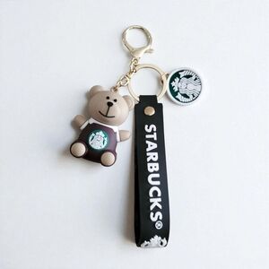🐻 PVC Bear Figure Keychain Bag Charm Brown Uniform